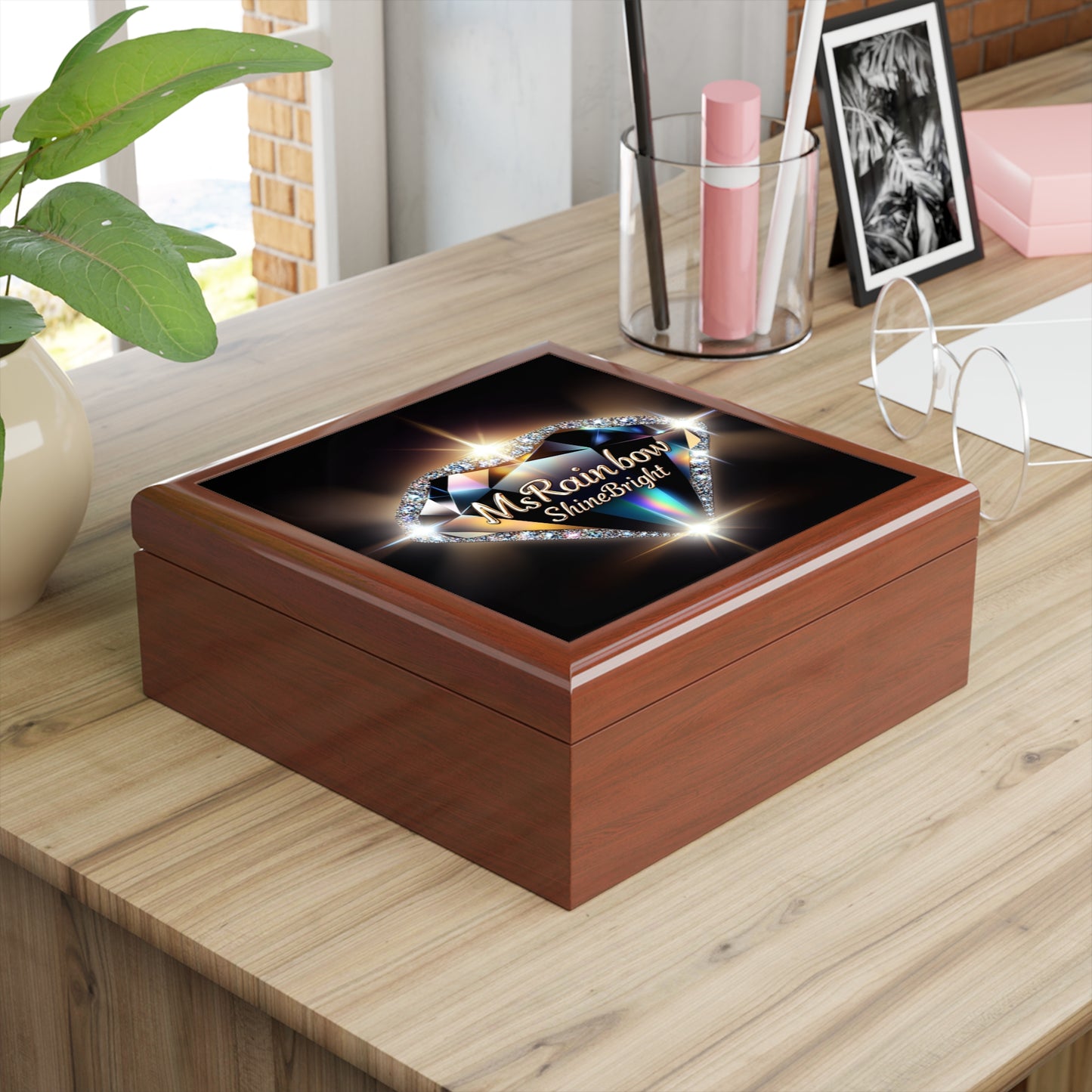 Elegant Jewelry Box with 'ShineBright' Design - Perfect Gift for Her