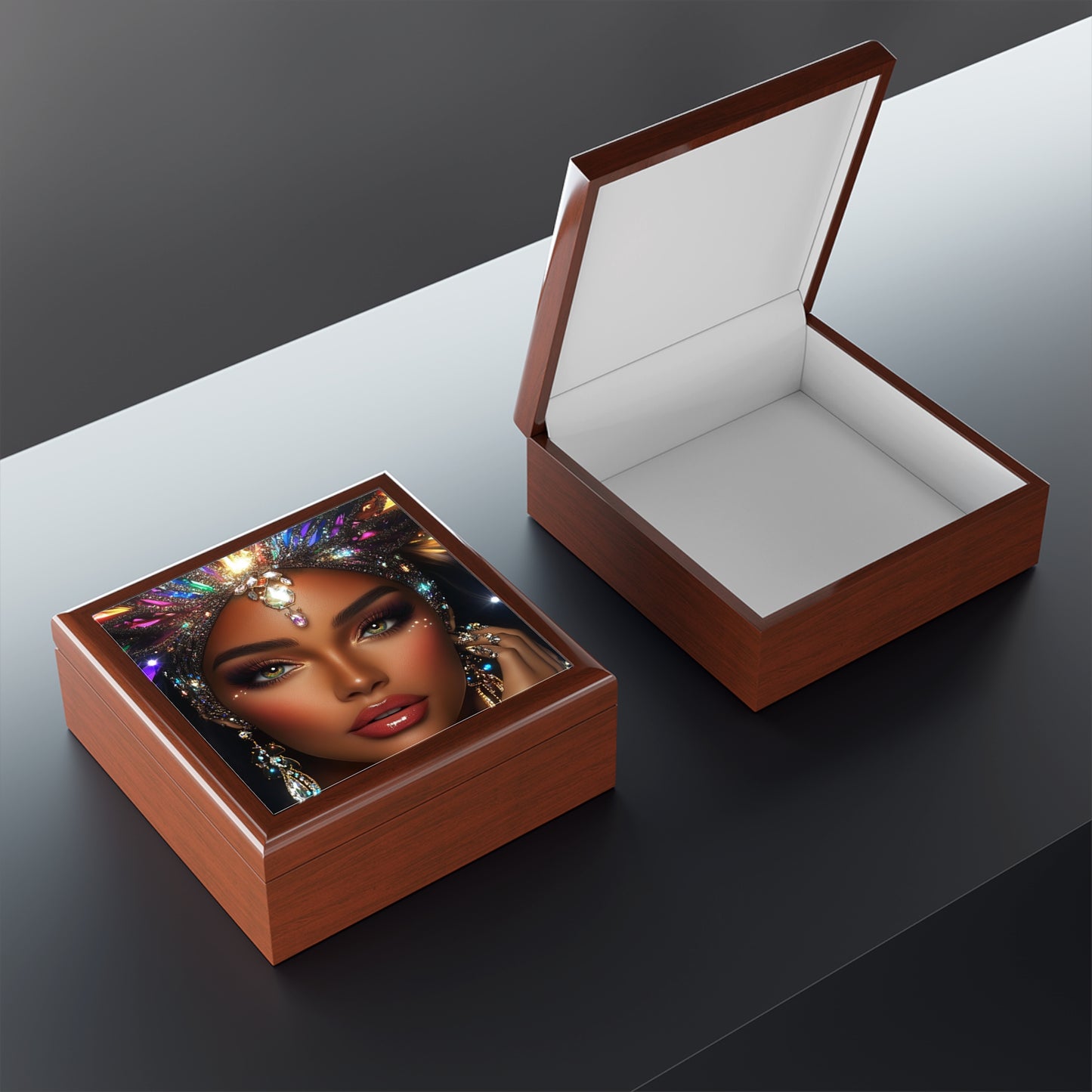 Glamorous Jewelry Box with  Ms Rainbow- Shine Bright Radiant Design