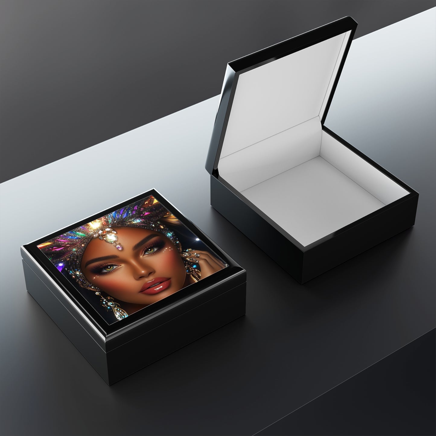 Glamorous Jewelry Box with  Ms Rainbow- Shine Bright Radiant Design