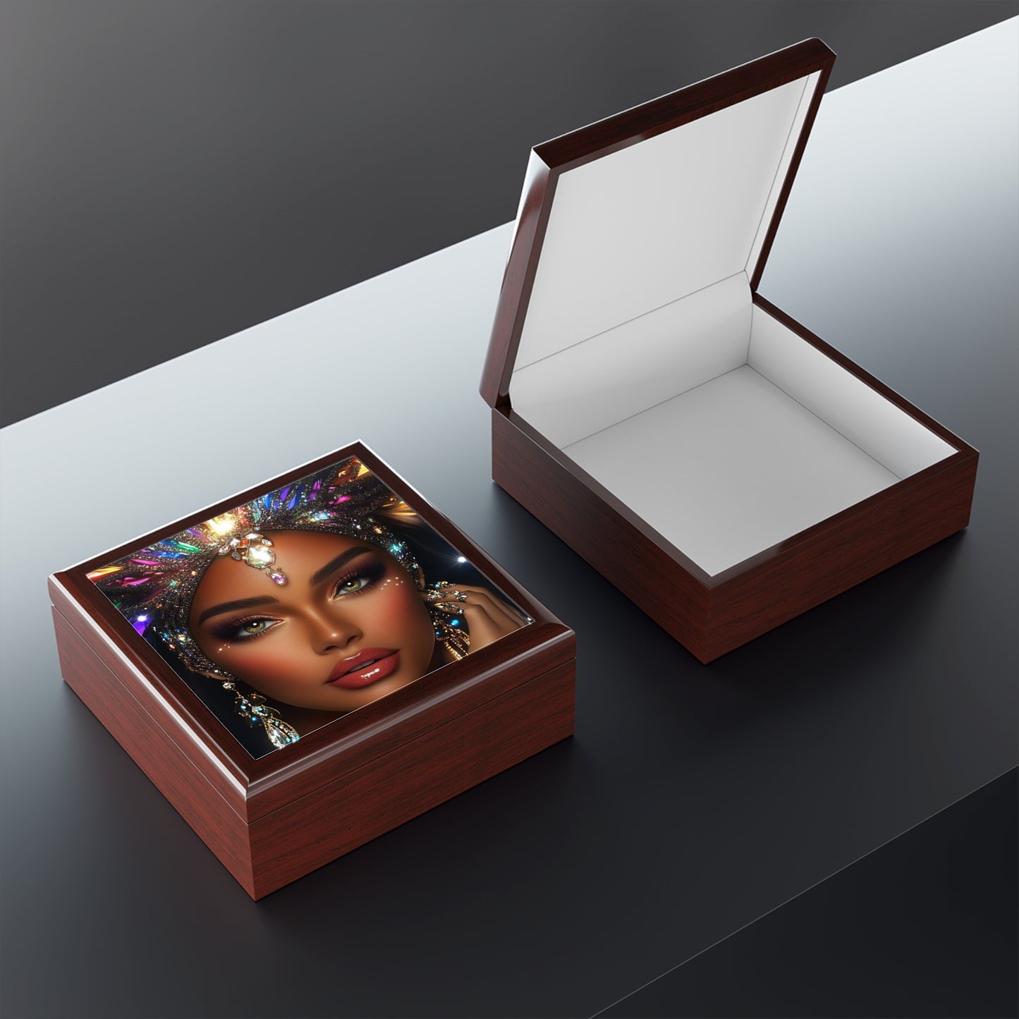 Glamorous Jewelry Box with  Ms Rainbow- Shine Bright Radiant Design